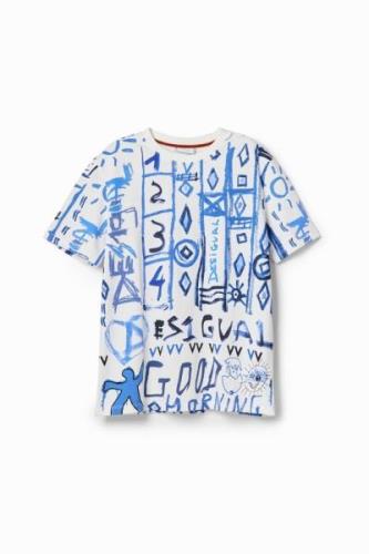 Desigual Bluser & t-shirts  blå / sort / hvid