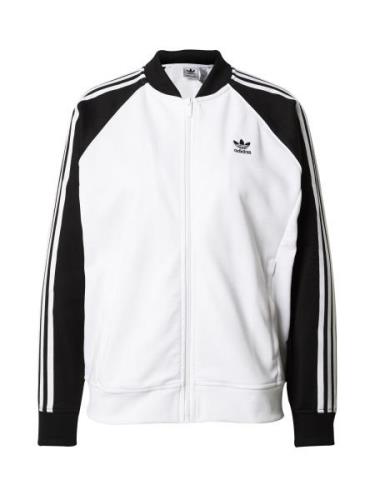 ADIDAS ORIGINALS Sweatjakke 'LOOSE'  sort / hvid