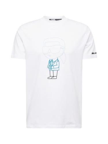 Karl Lagerfeld Bluser & t-shirts  blå / lyseblå / sort / hvid