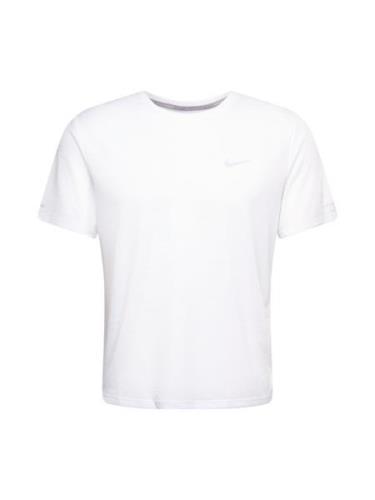 NIKE Funktionsskjorte 'Miler'  grå / hvid