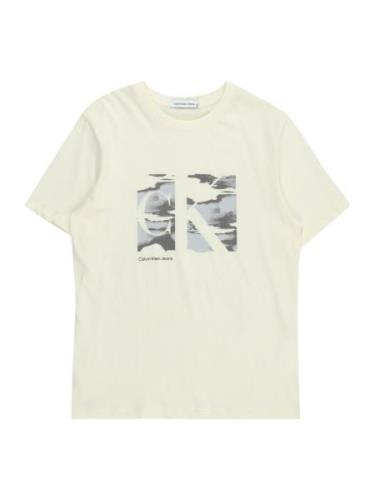 Calvin Klein Jeans Shirts 'Serenity'  dueblå / mørkegrå / naturhvid