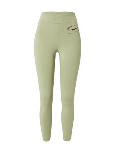 Nike Sportswear Leggings 'Swoosh'  brun / grøn / sort