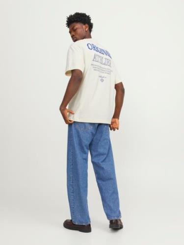 JACK & JONES Bluser & t-shirts 'JORSantorini'  creme / navy