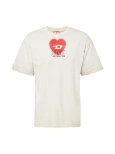 DIESEL Bluser & t-shirts 'BUXT'  ecru / lys rød / sort