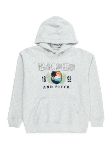 Abercrombie & Fitch Sweatshirt 'TECH'  grå-meleret / orange / sort / o...