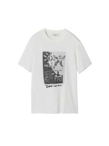 Desigual Bluser & t-shirts  grå / hvid