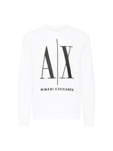 ARMANI EXCHANGE Sweatshirt  sort / hvid