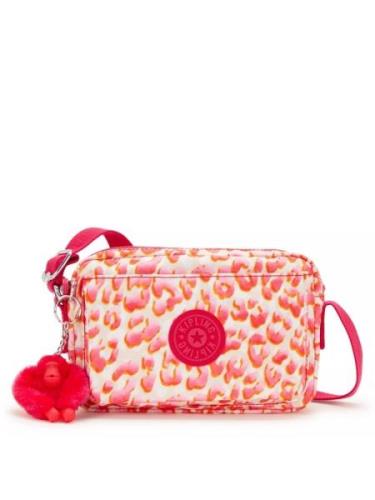 KIPLING Skuldertaske 'ABANU M'  pink / hvid