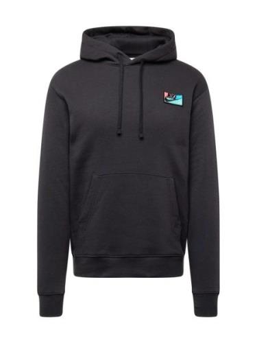 Nike Sportswear Sweatshirt 'CLUB+'  aqua / himmelblå / lys rød / sort