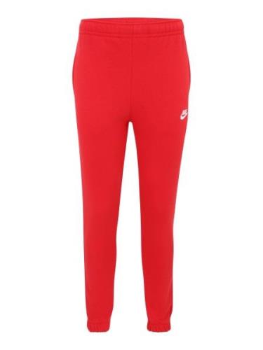 Nike Sportswear Bukser 'Club Fleece'  rød / hvid