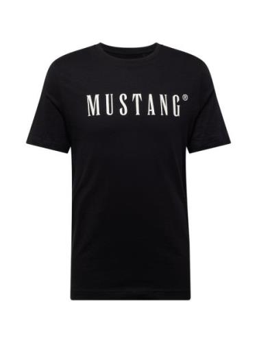 MUSTANG Bluser & t-shirts 'Austin'  sort / hvid