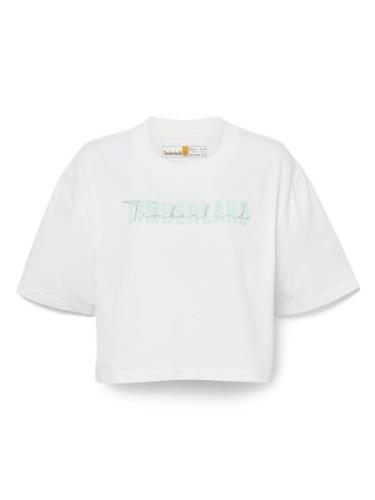 TIMBERLAND Shirts 'Cropped'  pastelblå / sort / hvid