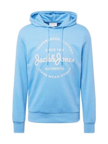 JACK & JONES Sweatshirt 'FOREST'  lyseblå / hvid
