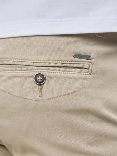 JACK & JONES Lærredsbukser  mørkebeige