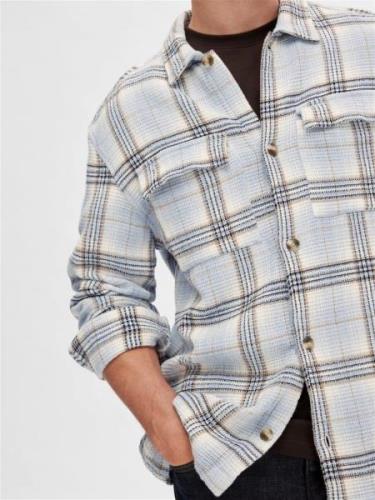SELECTED HOMME Skjorte  lyseblå / brun / sort