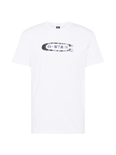 G-Star RAW Bluser & t-shirts 'Distressed old school'  sort / hvid