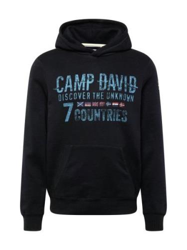 CAMP DAVID Sweatshirt  lyseblå / rød / sort / hvid