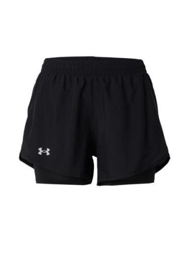 UNDER ARMOUR Sportsbukser 'Fly-By'  sort / hvid