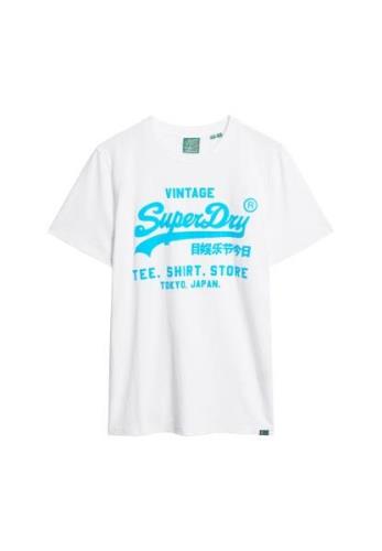 Superdry Bluser & t-shirts  himmelblå / hvid