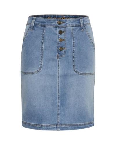 CULTURE Nederdel 'Briana'  blue denim