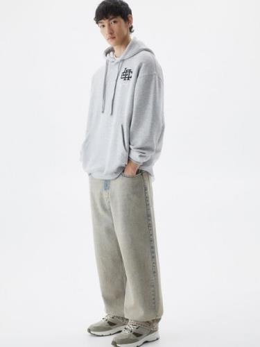 Pull&Bear Sweatshirt  grå-meleret / sort / hvid