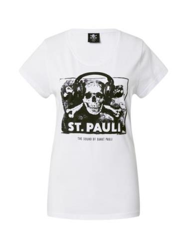 FC St. Pauli Shirts 'Sound'  sort / hvid