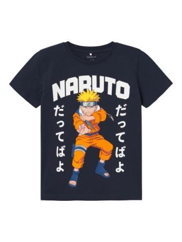NAME IT Shirts 'Macar Naruto'  marin / safir / orange / hvid