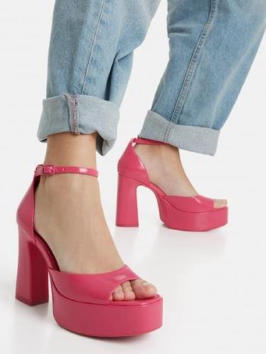 Bershka Sandaler med rem  pink