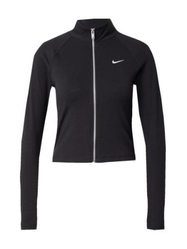 Nike Sportswear Sweatjakke 'Swoosh'  sort / hvid