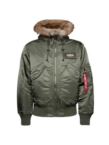 ALPHA INDUSTRIES Overgangsjakke  brun / grøn / rød / hvid