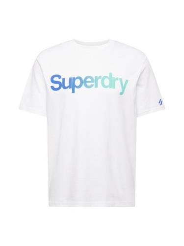 Superdry Bluser & t-shirts  blå / aqua / hvid