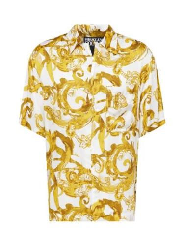 Versace Jeans Couture Skjorte 'BOWLING'  guld / hvid