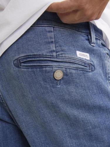 JACK & JONES Jeans 'MARCO FURY AM 821 '  blå / hvid