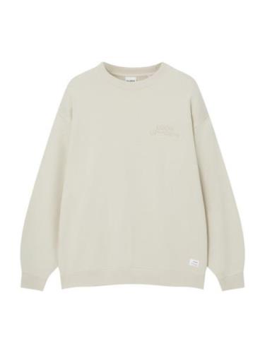 Pull&Bear Sweatshirt  beige / kit / sort / hvid