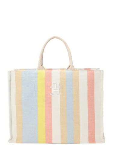TOMMY HILFIGER Shopper 'Beach'  beige / lyseblå / lys pink / hvid