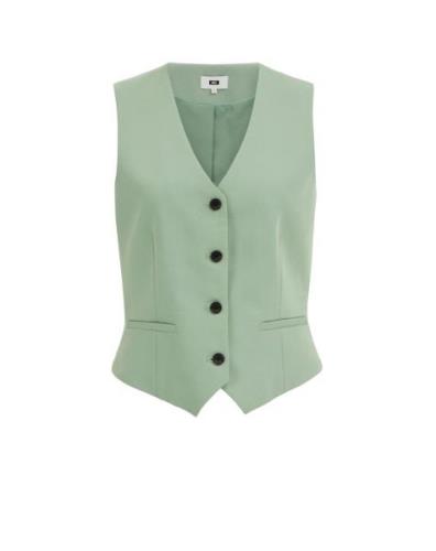 WE Fashion Vest  pastelgrøn / sort