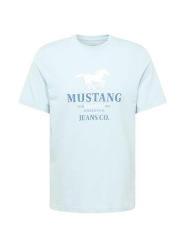 MUSTANG Bluser & t-shirts 'Austin'  marin / lyseblå / hvid
