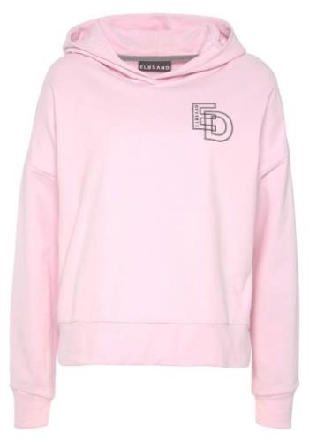 Elbsand Sweatshirt  lyserød / sort