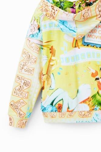 Desigual Sweatshirt 'Garden'  aqua / lemon / lysegrøn / hvid