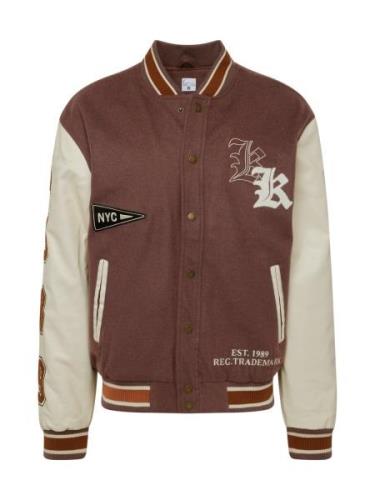 Karl Kani Overgangsjakke 'Old English'  kit / brun / cognac / sort