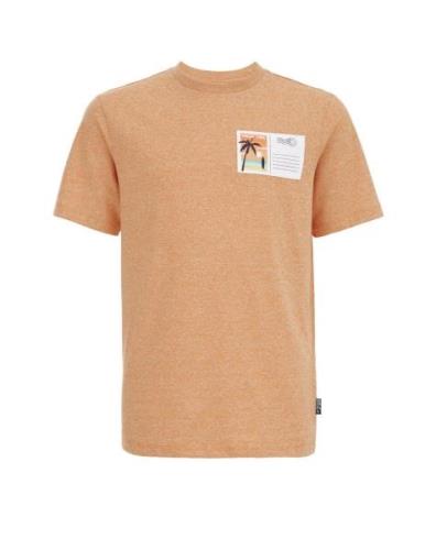 WE Fashion Shirts  orange / orange-meleret / sort / hvid