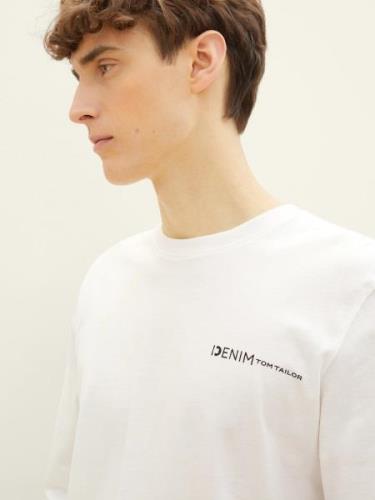 TOM TAILOR DENIM Bluser & t-shirts  sort / hvid