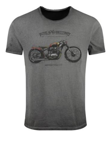 Key Largo Bluser & t-shirts 'DESTROY '  grå / blandingsfarvet