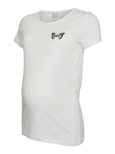 MAMALICIOUS Shirts 'BIRDIE'  gul / sort / hvid