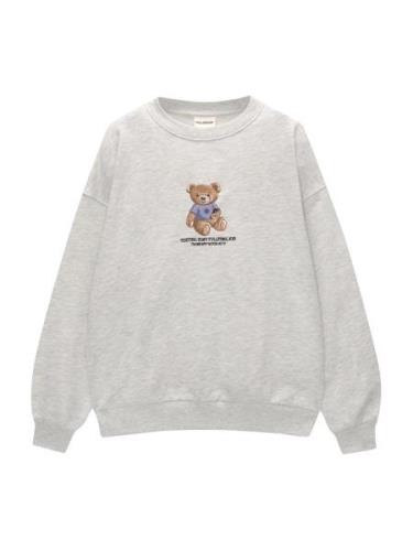 Pull&Bear Sweatshirt  brokade / grå / lilla / sort