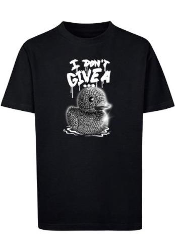 Mister Tee Shirts 'I Don't Give A'  grå / sort / hvid