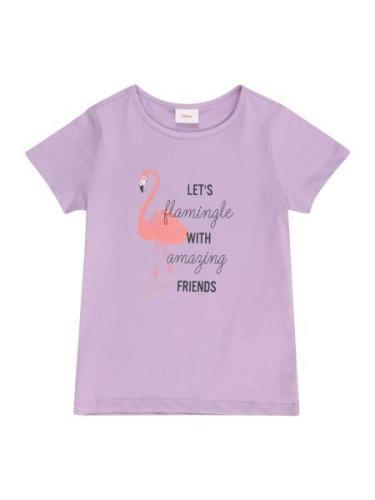 s.Oliver Bluser & t-shirts  lilla / lys pink / sort