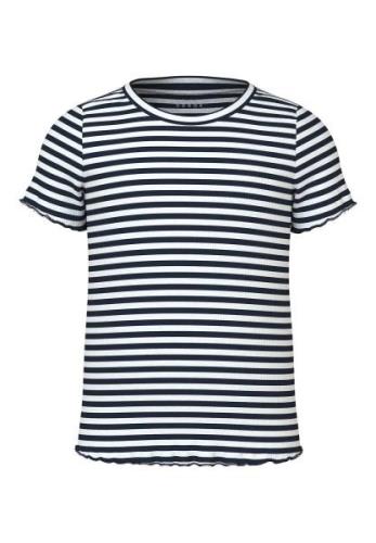 NAME IT Bluser & t-shirts 'VEMMA'  mørkeblå / hvid