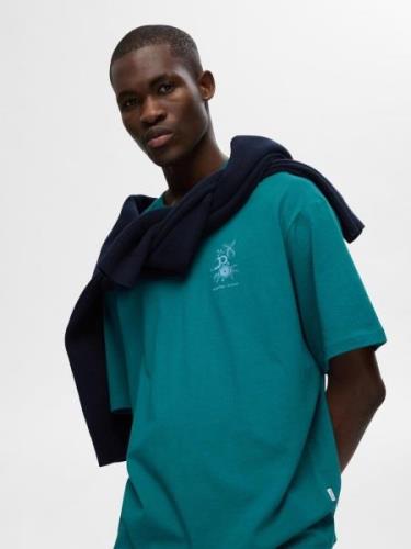 SELECTED HOMME Bluser & t-shirts 'SLHCORBY'  petroleum / pastelgrøn