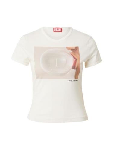 DIESEL Shirts 'UNCUTIE'  beige / pastelpink / sort / hvid